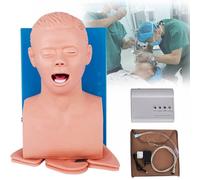 Simulador de entrenamiento de intubación traqueal for el manejo de la vía aérea, modelo de maniquí de intubación for adultos de PVC - Laboratorio de ciencias con alarma