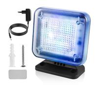 Simulador de TV: simulador de TV simulador de TV con 12 LED y 3 programas seleccionables, con temporizador, con adaptador de red para protección antirrobo, protección contra robos, seguridad del hogar
