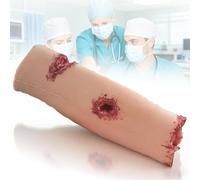 Simulador de vendaje de heridas, simulador de sutura de primeros auxilios, kit de formación «Stop The Bleed», incluye 4 heridas simuladas, reutilizable, para el ejército, facultades de medicina