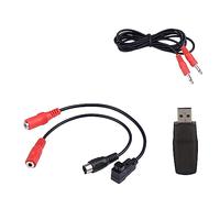 Simulador RC USB 22 en 1 con cables para RealFlight G7, G6, G5, Phoenix 4 y E2HG; compatible con la mayoría de los transmisores; adaptador de entrenamiento de vuelo plug and play