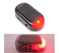 Simulated Car Alarm, LED luz antirrobo, Luz LED para Alarma de automóvil, Luces de Advertencia, Sistema de Advertencia de Seguridad Solar Antirrobo Flash Parpadeante Lámpara Roja,Rojo