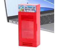 Simulated Toy Refrigerator Cola Freezer, Mini Vending Machine Desk Ornament Kids, Fun Collectible Toy for Boys and Girls Ideal Daycare Classroom Camping Travel Birthdays Holidays