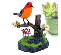 Simulation Electric Bird, Desk Chirping Pen Holder, Movable Pet Bird Decoration 7.09x6.3x4.33 inches, for School, Birthday, Adults, Kids, Living Room, Bedroom, Kitchen, Christmas
