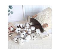 Simulation Flower 10 Natural Cotton Branches Manufacturers Home Decoration Wedding Bouquets Plant Flower Wall Fake Flowers