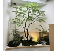 Simulation Green Maple and Maple Leaf Tree - Large Indoor Fake Tree for Living Room Landscape with Nordic Ins Aesthetic(1.5mx1.2m)