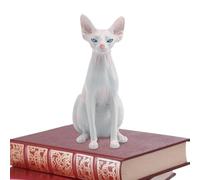 Simulation Hairless Cat Model - Pet Cat Figurines Toy Miniature Hairless Cat Model - 3.74 * 3.54 * 1.57in High Simulation Vivid Hairless Cat Toy For Home And Desktop