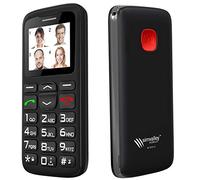simvalley MOBILE Móviles y Smartphones Libres - teléfono de Emergencia: Teléfono móvil Comfort XL-915 V2 con Llamada de garantía Premium (móvil para niños, para Jubilados, LED)