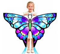 Simxkai Cometa Mariposa para niños y Adultos, fácil de Volar para Principiantes, Color Morado