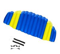 Simxkai Juego de cometas con dirección para adultos, 2,5 m, multicolor, 2 correas, con bolsa, correas de mano, carrete y 2 x 25 m de cuerda, para principiantes (azul y amarillo)