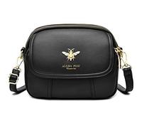 SiMYEER Bolso de hombro de moda para las mujeres pequeñas bolsos de mujer bolsos mensajero, negro, 20 x 8 x 16,5 cm