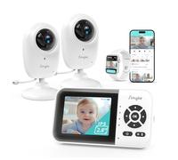 Simyke Monitor de bebé con pantalla de 2.8 pulgadas, WiFi ON/OFF swtich, batería de 15 horas con cámara y audio, visión nocturna, VOX, conversación bidireccional, 5 canciones de cuna y rango de 1500