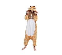 SimZoo Animal Onesie Pijamas para Adultos Hombres Mujeres Jirafa Cosplay Traje Ropa de Dormir Una Pieza Unisex Homewear