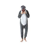 SimZoo Animal Onesie Pijamas para Adultos Hombres Mujeres Lobo Cosplay Disfraz Ropa de Dormir Una Pieza Unisex Ropa de hogar Talla XL