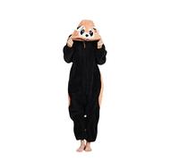 SimZoo Pijama Mono de Animal para Adultos Disfraz de Animal Cosplay Terciopelo ártico Little Raccoon Ropa de Dormir para Hombres Mujeres Unisex Ropa de hogar de una Pieza