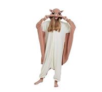 SimZoo Pijama Mono de Animal para Adultos, Ropa de Dormir para Disfraz de Cosplay de Ardilla Voladora para Hombres y Mujeres, Ropa para el hogar Unisex de una Pieza