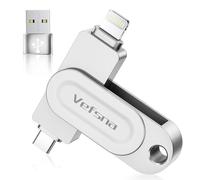[Sin App] MFi Pendrive 512GB para iPhone, Memoria USB para iPhone, Pendrive USB-C Lightning Externa Compatible con Phone/iPad, Android y PC, USB 3.0 para Respaldo de Fotos, Videos y Datos de Móvil