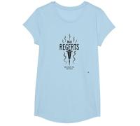 Sin arrepentimientos Porque no Hay Tatuajes, Cita ingeniosa para un Amante de la Tinta Camiseta, Niñas, Azul Bebé, Grande