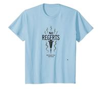 Sin arrepentimientos Porque no Hay Tatuajes, Cita ingeniosa para un Amante de la Tinta Camiseta, Niños, Azul Bebé, 12 años
