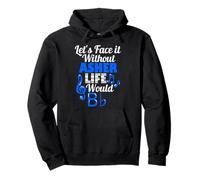 Sin Asher Life Would B Flat Music Lover Nombre Sudadera con Capucha
