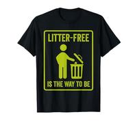 Sin Basura Anti Littering Reciclar Cambio Climático Camiseta