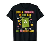 Sin Basura Anti Littering Reciclar Cambio Climático Camiseta