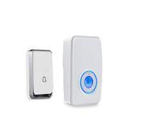 【Sin Batería】 AURTEC Timbre inalámbrico para Puerta Plug-in sin Hilos a un Rango de 150m, (blanco1)