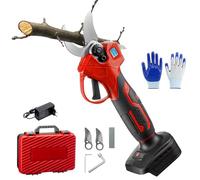 Sin Batería, Tijeras de Podar Eléctricas para Makita, Diámetro de Corte de 15-30 mm con Display, Herramientas Jardineria, Tijeras de Vino, para Jardinería, árboles Frutales, Viñedos (Rojo)