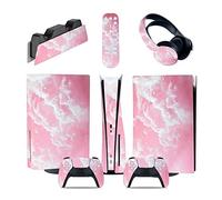 Sin burbujas Y Sin Espuma 01731 Para PS5 Consola Disc Edition & Digital Pegatina Vinilo Calcomanía Cubierta Para Ps5 Mando & Estación Carga & Auriculares & Multimedia(Disc Version)