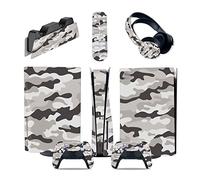 Sin burbujas Y Sin Espuma 05463 Para PS5 Consola Disc Edition & Digital Edition Pegatina Vinilo Calcomanía Cubierta Para Ps5 Mando & Estación Carga & Auriculares & Mando Multimedia(Digital Edition)