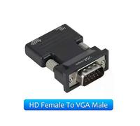 (Sin cable45519) Adaptador HDMI a VGA con cable de audio de 3,5 mm para PC, portátil, TV, monitor y