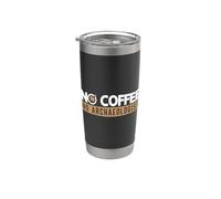 Sin café Sin arqueología Fósiles Amante del café Arqueólogo Vaso térmico de acero inoxidable de doble pared