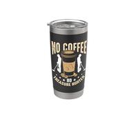 Sin café Sin Detección de metales Amante del café Cazador de tesoros Vaso térmico de acero inoxidable de doble pared