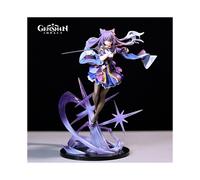 (Sin caja) Genshin Impact Anime Figura Keqing PVC Figura de acción Kamisato Ayaka Mona Figura Colección Modelo