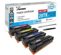 [SIN Chip, con Herramienta] Cartuchos de Tóner Remanufacturados de 4 Colores 207X W2210X W2211X W2212X W2213X 3150 Páginas Negro, C M Y 2450 Páginas para HP M255dw M255nw MFP M282nw M283fdw M283fdn