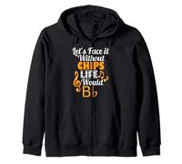 Sin Chips Life Would B Patatas Patatas Fritas Planas Sudadera con Capucha