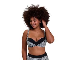 Sin Complejo Top Bikini Mujer, Impreso Palmera Gráfico, 40DD