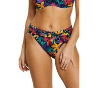 Sans Complexe Island Dream Bañador de Cintura Mediana, Floral Negro, 50-52 para Mujer