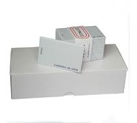 Sin contacto RFID tarjeta em proximidad EM4100 TK4100 1,8 mm Smart ID entrada tarjeta de acceso, empleado terapia electroconvulsiva RF con agujero para colgar (Pack de 50)