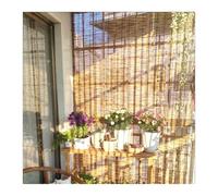 Sin Cordón Persianas Enrollables de Bambú para Balcón, Naturale Cortina de Paja para Interiores Exteriores, Shade Roll-Up Blinds para Ventana(155Wx240Hcm)