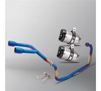 Sin cordones Para GSX150R GSXR150 GSXS150 2017-2021 Sistema Completo Motocicleta Tubo Biela Frontal Acero Inoxidable(Style 9)