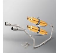 Sin cordones Para GSX150R GSXR150 GSXS150 2017-2021 Sistema Completo Motocicleta Tubo Biela Frontal Acero Inoxidable(Style 6)