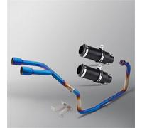 Sin cordones Para GSX150R GSXR150 GSXS150 2017-2021 Sistema Completo Motocicleta Tubo Biela Frontal Acero Inoxidable(Style 12)