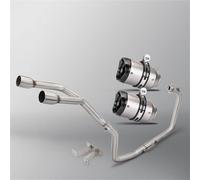 Sin cordones Para GSX150R GSXR150 GSXS150 2017-2021 Sistema Completo Motocicleta Tubo Biela Frontal Acero Inoxidable(Style 8)