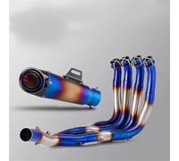 Sin cordones Para YZFR6 Adaptado 2006-2020 Modelos Motocicleta Sistema Silenciador Tubo Delantero Acero Inoxidable Juego Completo(Type E)