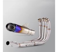 Sin cordones Para YZFR6 Adaptado 2006-2020 Modelos Motocicleta Sistema Silenciador Tubo Delantero Acero Inoxidable Juego Completo(Type G)