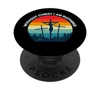 Sin Cristo no Soy Nada - Salvado por la Gracia PopSockets PopGrip Adhesivo