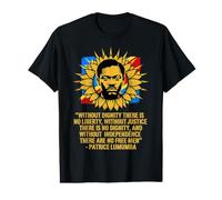 Sin dignidad no Hay Libertad - Patrice Lumumba Diciendo Camiseta gráfica económica