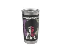 Sin disculpas Black History Pride African Melanin Vintage Vaso térmico de acero inoxidable de doble pared