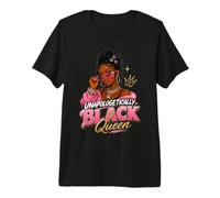 Sin disculpas Black Queen Melanin Pride Baddie Camiseta Premium