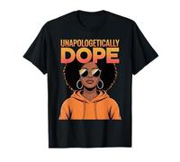 Sin disculpas Dope Afro Woman Empowerment Art Mujeres Hombres Camiseta